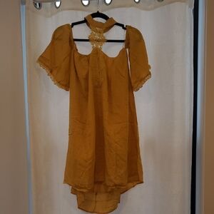 Yellow Lace Detail Dress- Hayden-NWT